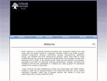 Tablet Screenshot of cedarventures.com